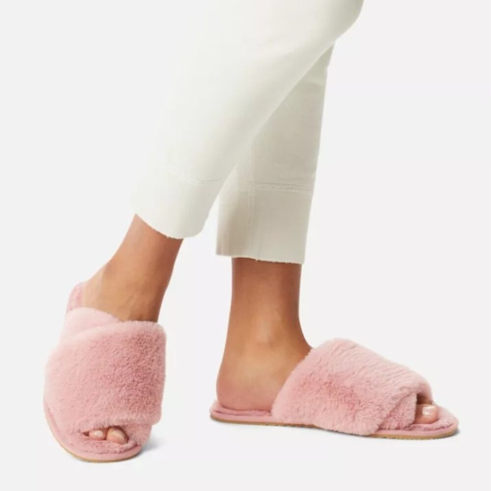 🆕💮NWT/NIB | Sorel "Mail Run" House Slipper in Eraser Pink Zig-Zag Tread | 7